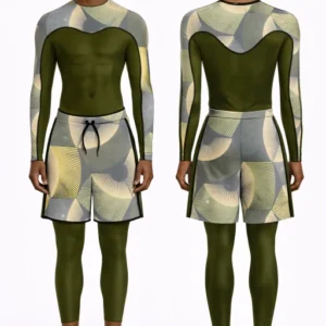 4 Men's Apex Compression Top & 2-in-1 Kinetic Shorts Set