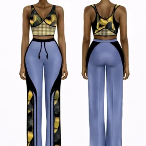 6 Women's Matrix V-Waist Crop & Legging Set